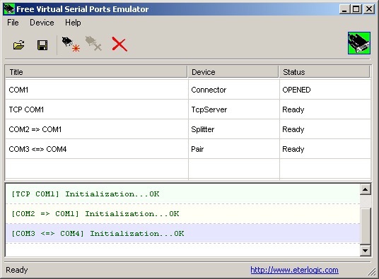 virtual serial port usb